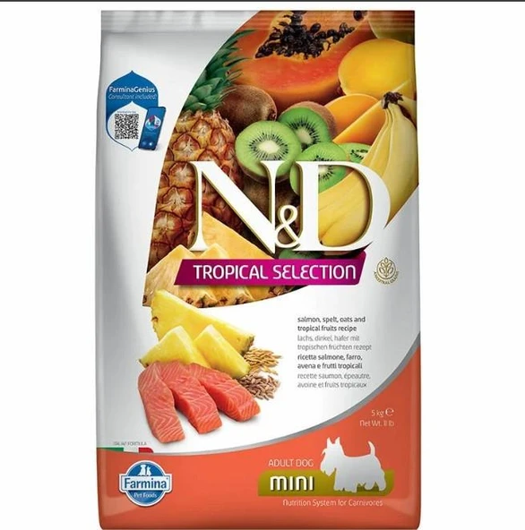 N&D Tropical Selection Somonlu Mini Adult Yetişkin Köpek Maması 5 Kg ürün görseli 1