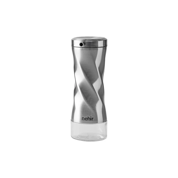 NEHİR BURGULU STANDLI 4 PARÇA YAĞDANLIK VE BAHARATLIK SETİ PASLANMAZ ÇELİK 105-260ML - 7