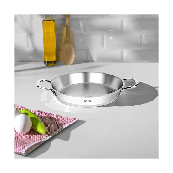 NEHİR 18 CM ÇELİK OMLET SAHAN KAPAKSIZ