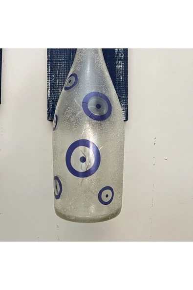 Nazar Boncuklu Peri LED Işıklı Ahşap Panel Ferforje Aplik – Vintage & Mistik Ev Dekorasyonu - 8