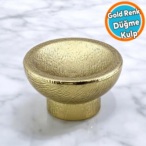 Mobilya Mutfak Dolap Dolabı Çekmece Kulpu Kulbu Plastik Altın Tek Vida Altın Kulp Düğme Gold
