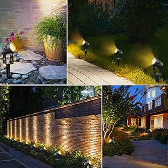 BAHÇE LED ARMATÜR paslanmaz dekoratif dış mekan Aydınlatma lamba spot gösteri Soğuk Beyaz A-1303 9W 220V IP68 - 10