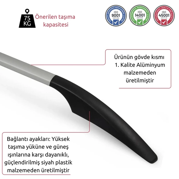 Opel Combo E Tavan Çıtası - Gri, Kısa Şase, Solid | (2019+) - 4