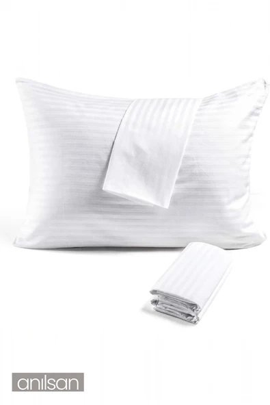 4'lü Çizgili Saten Yastık Kılıfı – 50x70 Cm, 83tel - 3