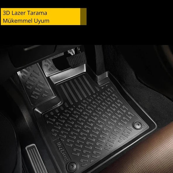 Audi A3 3D Havuzlu Paspas Bej 2003-2013 Arası - 2