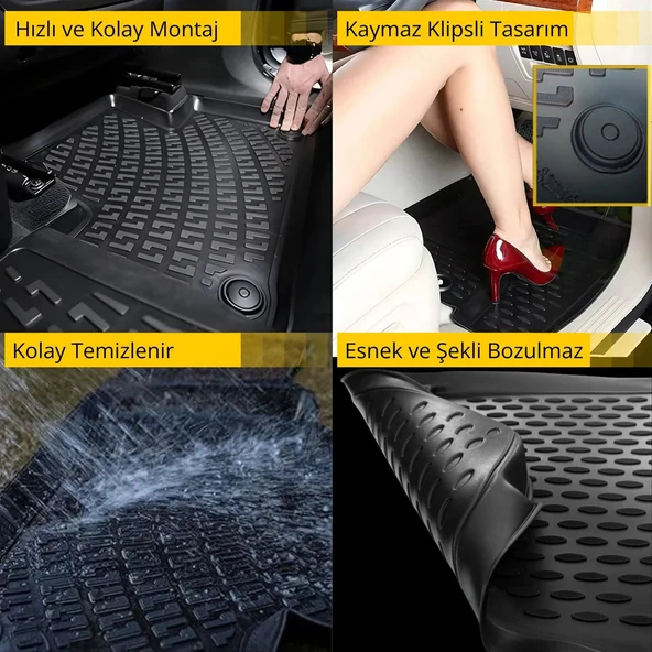 Hyundai Admire 3D Havuzlu Paspas Bej 2000-2005 Arası - 3