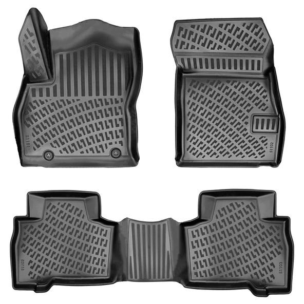 Fiat Fiorino/qubo 3D Havuzlu Paspas Siyah (Dizel) 2020 ve Sonrası