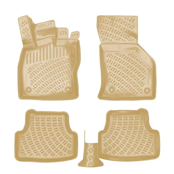 Seat Leon 3D Havuzlu Paspas Bej 2012-2020 Arası