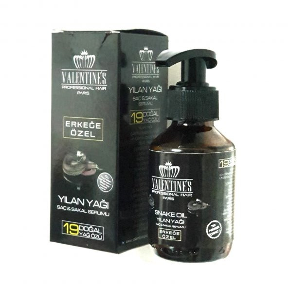 ERKEĞE ÖZEL  YILAN YAĞI  SAÇ SAKAL  SERUM VALENTİNES PROFESSİONAL - 3