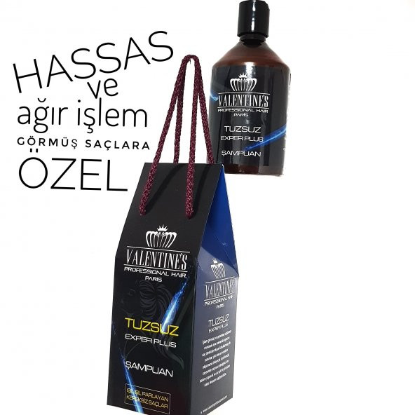 ARINDIRICI TUZSUZ EXPER PLUS ŞAMPUAN VE ONARICI BAKIM KREMİ 2Lİ FIRSAT VALENTİNES PROFESSIONAL - 7