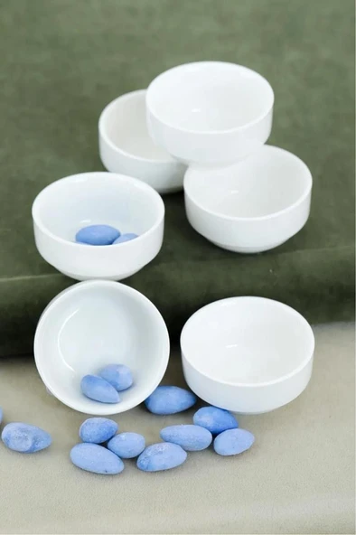 Bambum Zühre 6'lı Yuvarlak Porselen Kase - 6 cm - 4