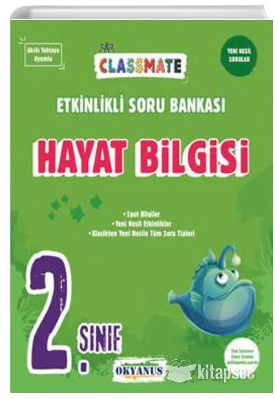 2. Sınıf Classmate Hayat Bilgisi Etkinlikli Soru Bankası Okyanus Yayıncılık