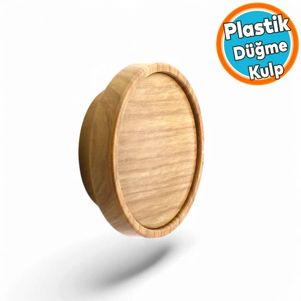Mobilya Dolabı Dolap Kulpu Kulbu Kulpları Çekmece Mutfak Kulp Düğme Tek Vidalı Ahşap Desenli ürün görseli