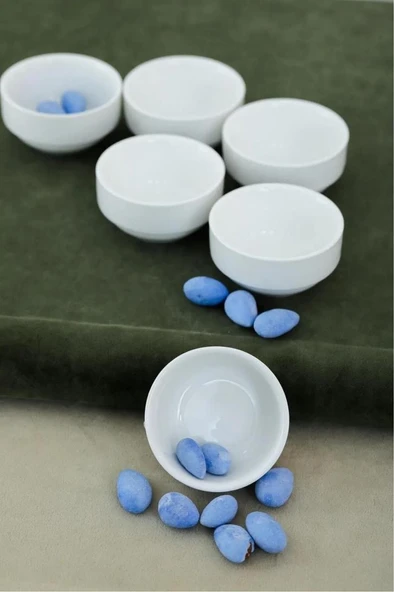 Bambum Zühre 6'lı Yuvarlak Porselen Kase - 6 cm - 6
