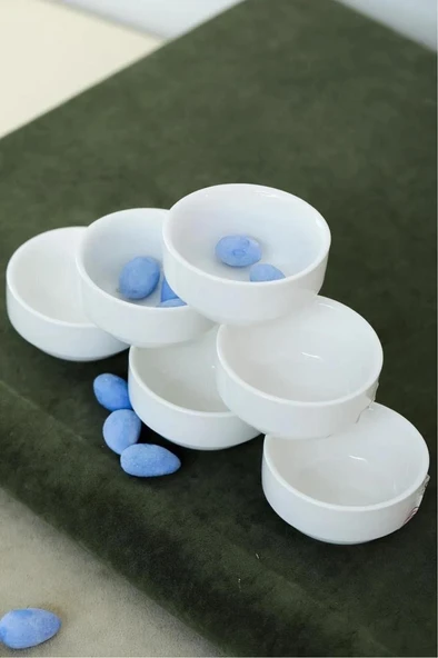 Bambum Zühre 6'lı Yuvarlak Porselen Kase - 6 cm - 5