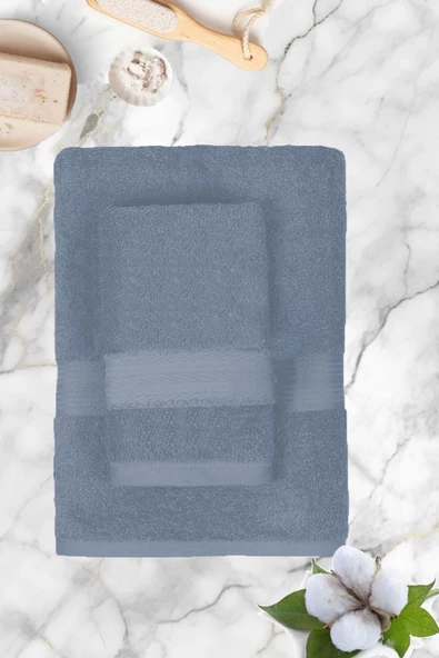 Büyük Battal Boy 2'li Set Banyo ve Hamam Havlusu %100 Pamuklu Denis