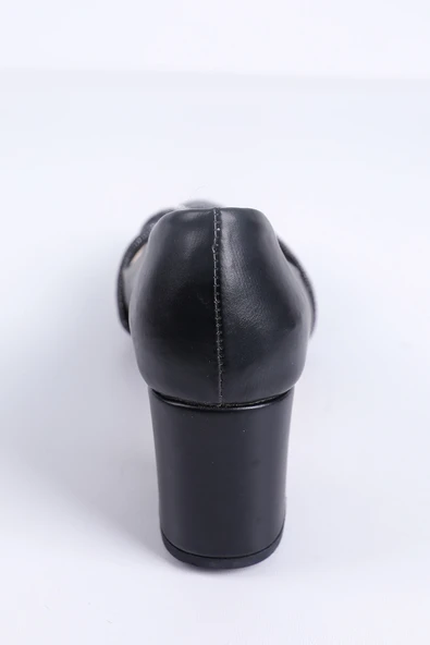 KALIN TOPUK ÇAPRAZ TAŞLI STİLETTO SİYAH - 3