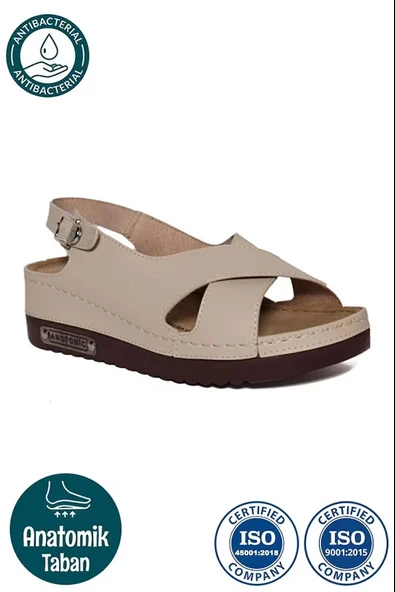 Roy Jones Kadın Ortopedik Şık Konfor Modeli Anatomik Rahat Taban Kısa Topuklu Günlük Sandalet Terlik - 5