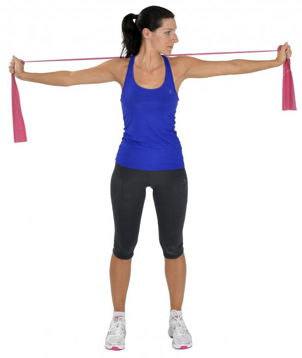 MAXİ PİLATES & YOGA EGZERSİZ BANDI, THERABAND KIRMIZI RENK(HAFİF) 45.5 MT - 2