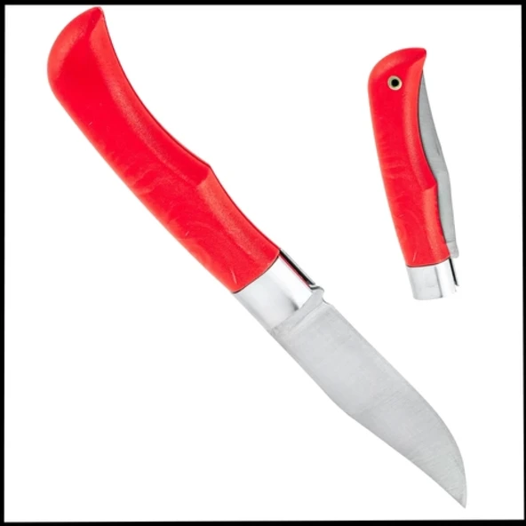 Uyguna-Yakala Katlanır El Yapımı - Kırmızı Cep Çakısı -CAK.578 ürün görseli