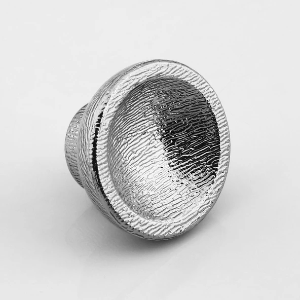 Mobilya Mutfak Dolap Dolabı Çekmece Kulpu Kulbu Plastik Altın Tek Vida Gümüş Düğme Kulp Krom 10 Adet - Resim 3