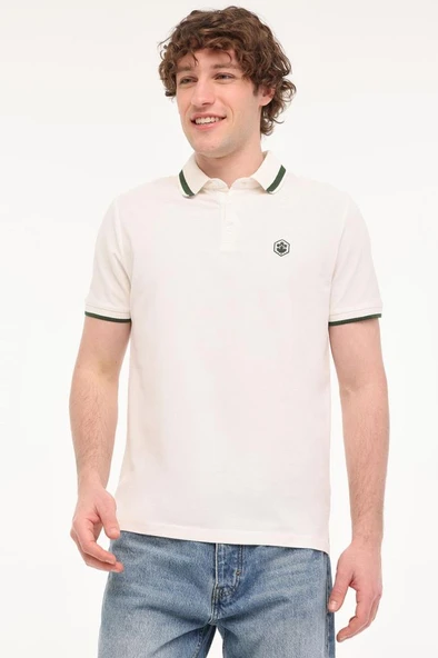 Lumberjack MB BTS203 POLO TSH 5FX 101948310 Erkek Polo Yaka Tişört Beyaz S-XXL