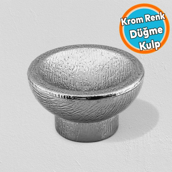 Mobilya Mutfak Dolap Dolabı Çekmece Kulpu Kulbu Plastik Altın Tek Vida Gümüş Düğme Kulp Krom 10 Adet - Resim 6