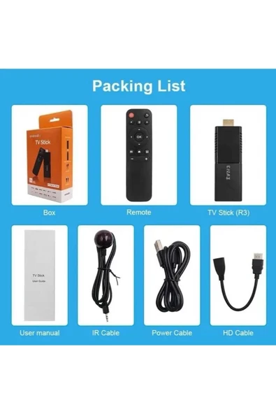 FTS Tvr3 Tv Stick 1080P 4K Android 12.1 + 16GB Wifi Akıllı Medya Oynatıcı Tv Stick - 6