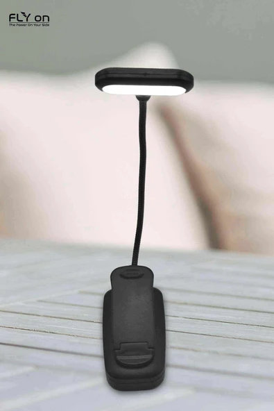 Klipsli Kitap Okuma Işığı Led Kitap Arası Okuma 5 Ledli Mandallı Lamba Beyaz Işık Masa Lambas-fnr100 - 5