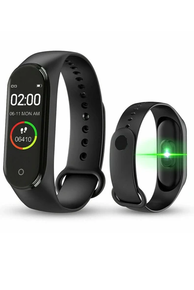 M4 Akıllı Bileklik, Smart, Adım Sayar, Nabız Ölçer, Android Ve Ios Bağlantılı Akıllı Saat