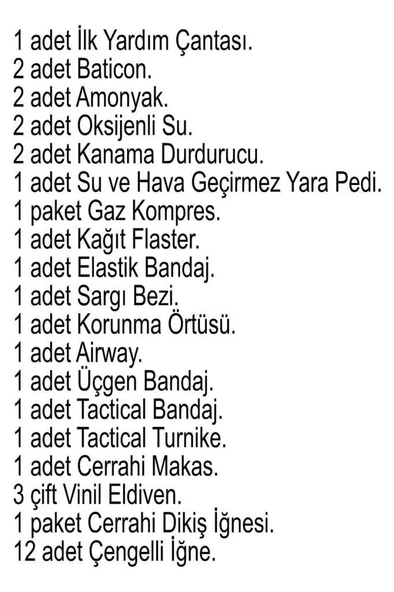 Single Sword İlk Yardım Seti - Çantalı (Yerli Üretim) - 2