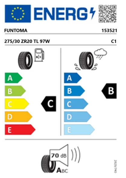 Funtoma 275/30 ZR20 TL 97W REINF. ROADFUN SPORT  Yaz Lastiği (Üretim Tarihi:2025) - 2