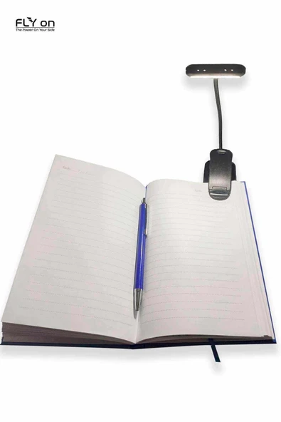 Pilli Klipsli Kitap Okuma Işığı Led Kitap Arası Okuma 5 Ledli Mandallı Lamba Beyaz Işık Masa Lambas-fnr100 - 9