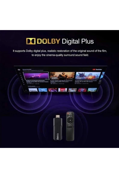 FTS Tvr3 Tv Stick 1080P 4K Android 12.1 + 16GB Wifi Akıllı Medya Oynatıcı Tv Stick - 5