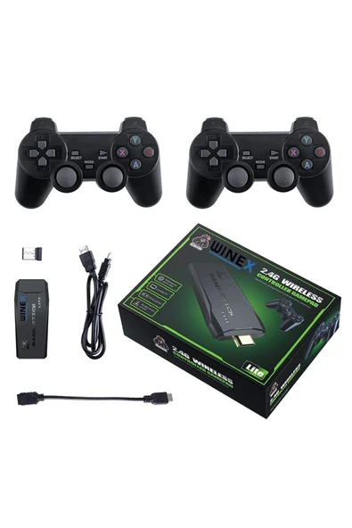 Elioure Winex Arcade 2024 Yeni 4khd Retro Game Stick 90 Lı Yıllar Atari Makinası Oyunları 5742 Oyunlu Konsol