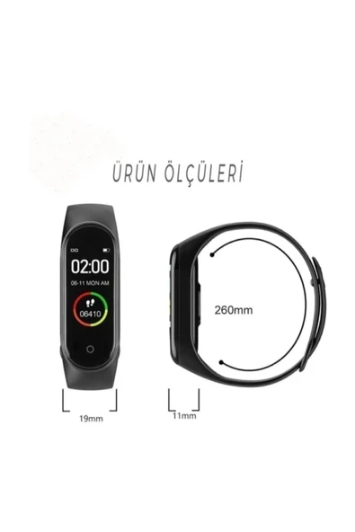 lehotie M4 Akıllı Bileklik Renkli Ekran Adımsayar Ritim Ölçer Akıllı Saat Bileklik M4acr Satıcı - Resim 4