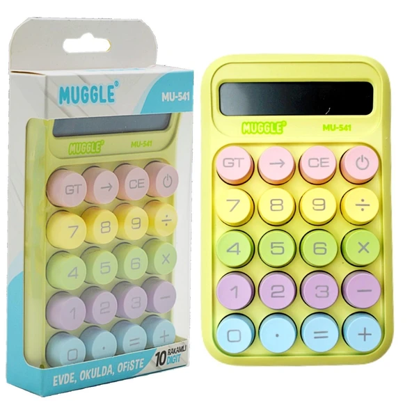 Muggle MU-541 Masaüstü 10 Haneli  Pilli Hesap Makinesi Yeşil