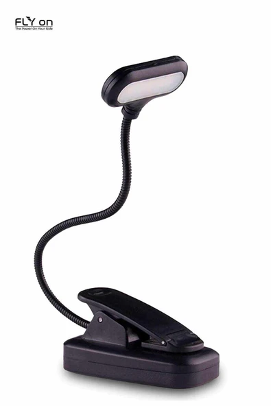 Klipsli Kitap Okuma Işığı Led Kitap Arası Okuma 5 Ledli Mandallı Lamba Beyaz Işık Masa Lambas-fnr100 - 3