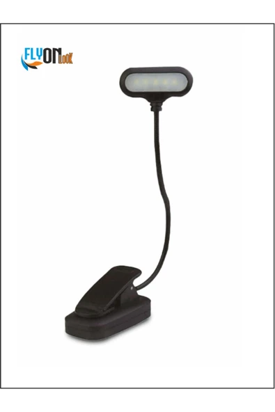 Klipsli Kitap Okuma Işığı Led Kitap Arası Okuma 5 Ledli Mandallı Lamba Beyaz Işık Masa Lambas-fnr100 - 7