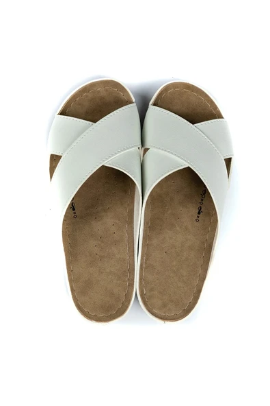 Roy Jones Kadın Ortopedik Şık Konfor Modeli Anatomik Rahat Taban Kısa Topuklu Günlük Sandalet Terlik - 7