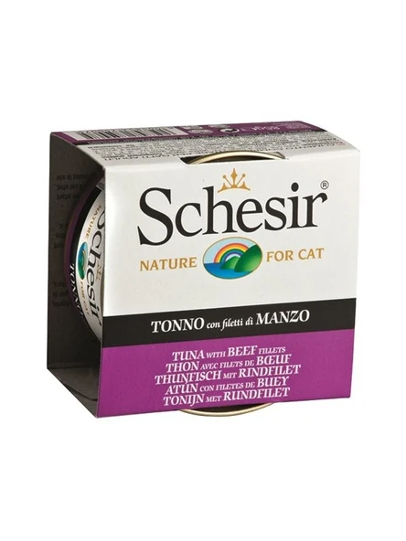 Schesir Cat Jelly Ton Balıklı Ve Sığır Etli Kedi Konservesi 85 Gr ürün görseli 1