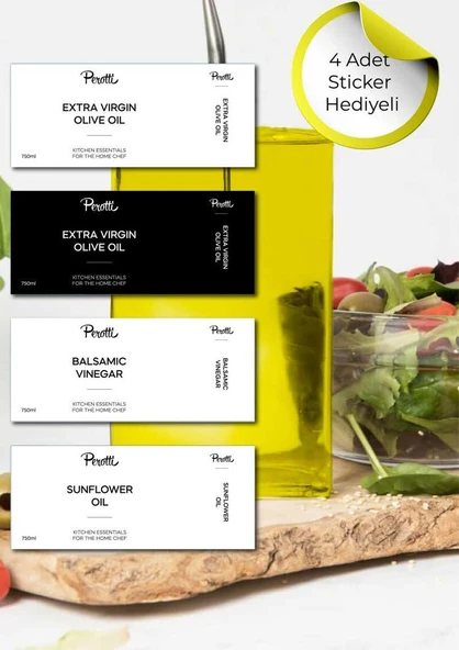 Cam Yağdanlık - Sosluk, Sirkelik - Gold Başlık - 350 ML - 5