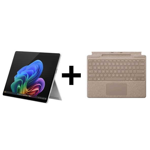 Microsoft Surface Pro Copilot+ PC (11. Sürüm) - 13" Touch- Snapdragon X Plus– 16GB–256GB SSD- 1Yıl Garanti + Klavye