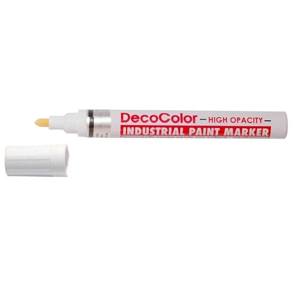 Marvy Markör İndusTrial Paint Suya Ve Isıya Dayanıklı Fiber Uç 4.5 MM Beyaz 728 - 3
