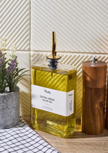 Cam Yağdanlık - Sosluk, Sirkelik - Gold Başlık - 350 ML - 4