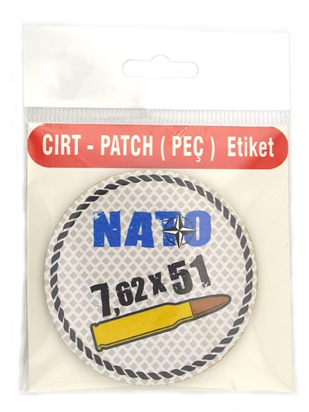 Nato 762 x 51 - Cırt - Patch - Peç - Arma - 8 cm - 7