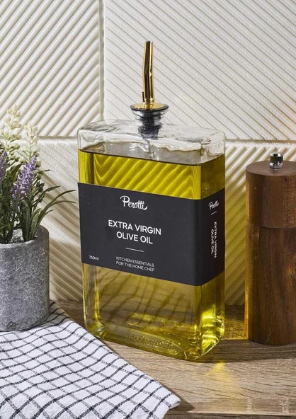 Cam Yağdanlık - Sosluk, Sirkelik - Gold Başlık - 750 ML - 2