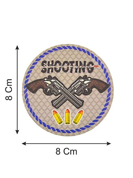 Rovelver Tabanca Shooting - Cırt - Patch - Peç - Arma - 8 cm - 2