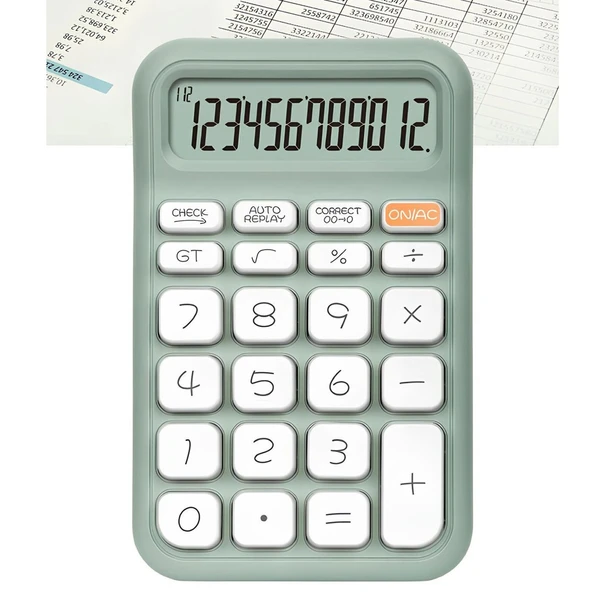 Ayt Powermaster Pm-25410 Yeşil Renk Beyaz Tuş 12 Haneli Hesap Makinesi 150x90mm - 3