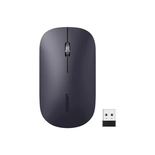 Ugreen 2.4ghz Sessiz Tuşlu Kablosuz Optik Mouse Siyah